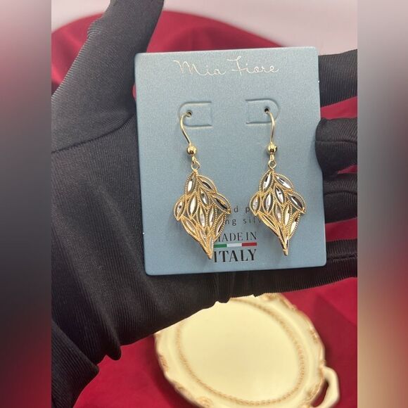 18k Gold Plated Sterling Silver Earrings by Mia Fiore - Picture 3 of 6